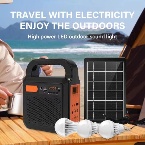 Tragbarer Solar Bluetooth Lautsprecher mit LED Campinglampe 6000mAh Wiederaufladbarer Multifunktionaler Outdoor Bluetooth Lautsprecher