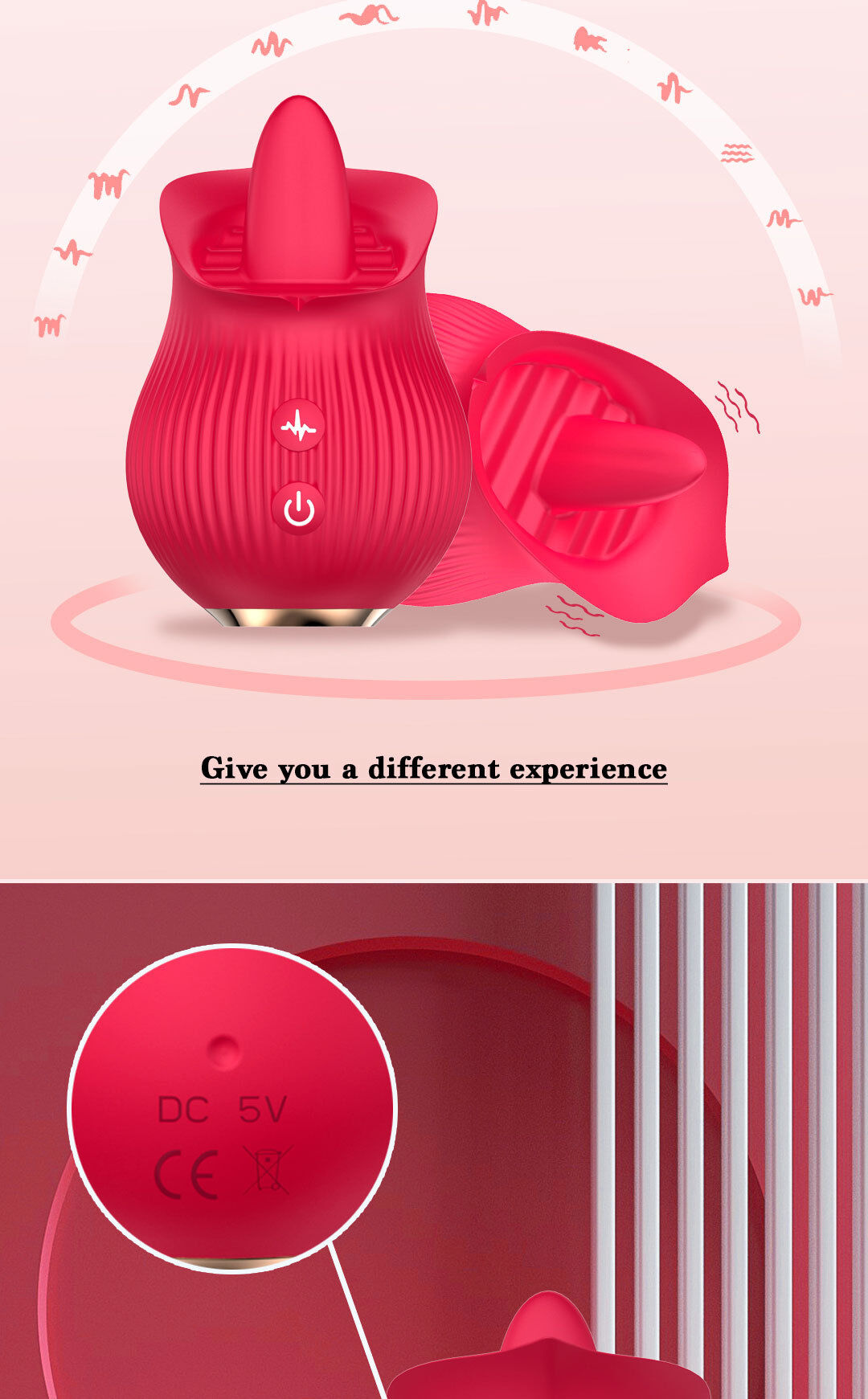 Wholesale Adult Sex Toys Gift Rose Vibrator Usb Charging Rose Toy G