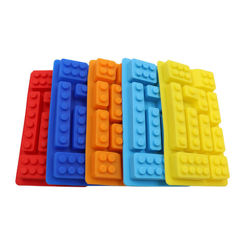 Moule de Cuisson en Silicone 3D Blocs de Construction Rectangulaires Moule à Chocolat Bonbons pour Décoration de Gâteaux