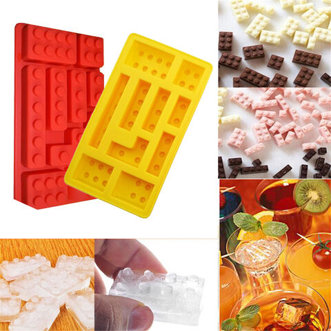 Moule de Cuisson en Silicone 3D Blocs de Construction Rectangulaires Moule à Chocolat Bonbons pour Décoration de Gâteaux