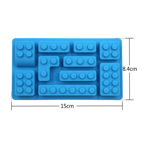 Moule de Cuisson en Silicone 3D Blocs de Construction Rectangulaires Moule à Chocolat Bonbons pour Décoration de Gâteaux