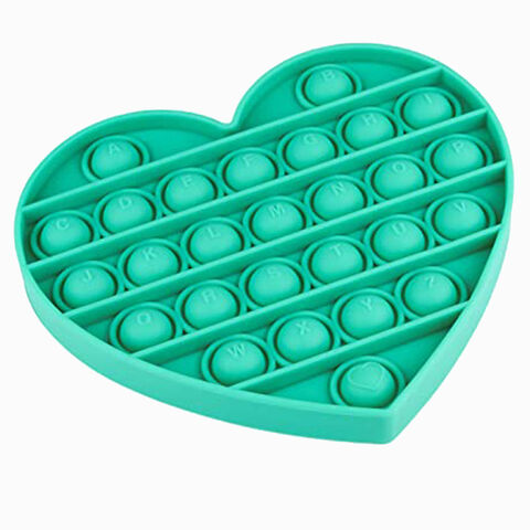 Pop It Fidget Juguete Barato en forma de Corazón de Alivio de la Ansiedad Juguetes Anti Estrés Burbuja Fidget Juguete