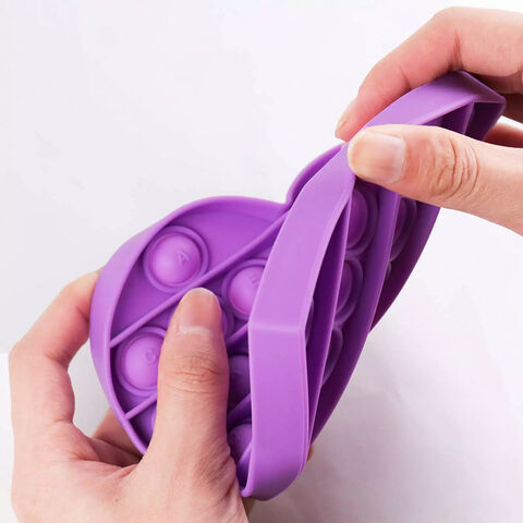 Pop It Fidget Juguete Barato en forma de Corazón de Alivio de la Ansiedad Juguetes Anti Estrés Burbuja Fidget Juguete