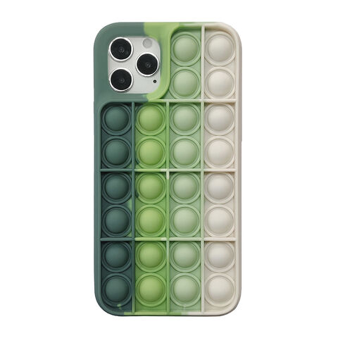 Capa de Celular Pop It, Jogo de Xadrez Mental, Alívio de Estresse, Capas de Silicone Resistentes a Choque para iPhone 12 11promax