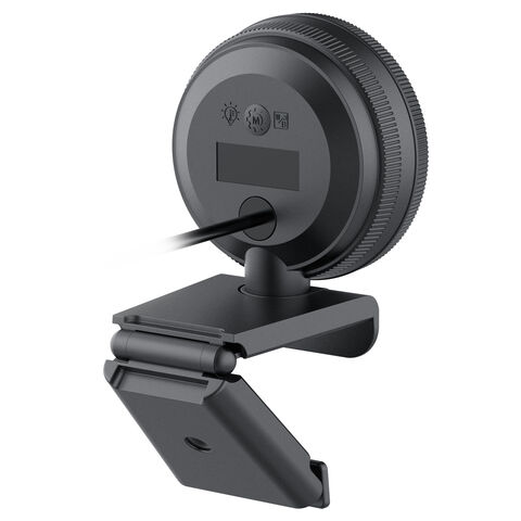 Webcam 1080P 60fps con Aro de Luz y Control Remoto, Cámara Web para Gaming en PC con Micrófono y Cubierta Integrados