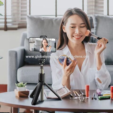 Hochwertiges 106 cm Stativ direkt ab Werk für iPhone & Selfie Stick Stativ mit Fernbedienung, verbessertes Telefonstativ & Reisestativ