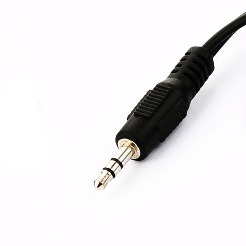 Günstige 4,0 mm Elektroden-Druckknöpfe auf 3,5 mm Stereo-Stecker Kabel 2-adriges EKG-Medizinkabel