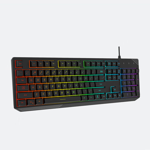 Clavier Gamer Anti-Ghosting OEM 104 Touches USB Filaire Rétroéclairé LED pour Jeux