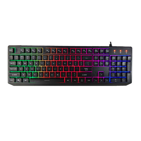 Clavier Gamer Anti-Ghosting OEM 104 Touches USB Filaire Rétroéclairé LED pour Jeux