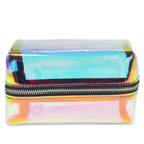 Direkt ab Werk: Wasserdichte, transparente PVC-Kosmetiktaschen, schillernde, farbenfrohe Beauty-Cases, tragbar für Outdoor-Reisen