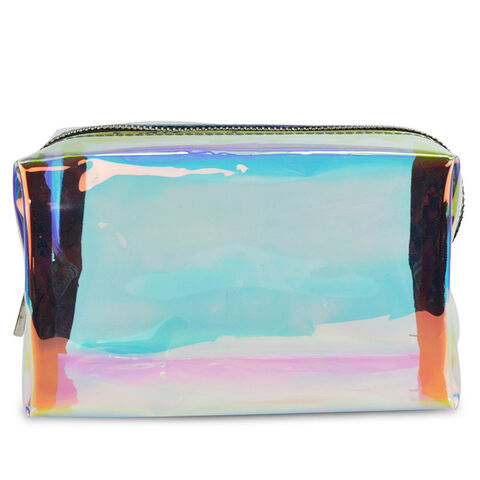 Direkt ab Werk: Wasserdichte, transparente PVC-Kosmetiktaschen, schillernde, farbenfrohe Beauty-Cases, tragbar für Outdoor-Reisen