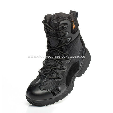 Vente en gros de bottes de randonnée et d'escalade tactiques, chaussures de sport d'extérieur imperméables, bottes de travail, bottes de combat montantes