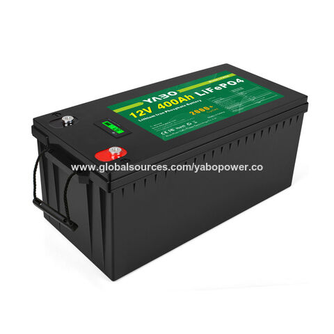 YABO Venta caliente alta seguridad 12V 400Ah LiFePO4 batería de litio para sistemas de almacenamiento de energía solar