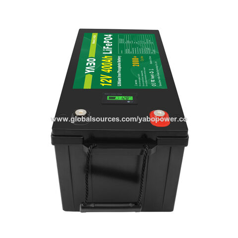 YABO Venta caliente alta seguridad 12V 400Ah LiFePO4 batería de litio para sistemas de almacenamiento de energía solar