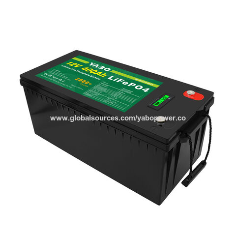 YABO Venta caliente alta seguridad 12V 400Ah LiFePO4 batería de litio para sistemas de almacenamiento de energía solar