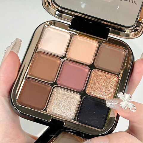 Palette de Maquillage Multifonctionnelle pour Femme, Style Tendance, 9 Couleurs, Ombre à Paupières Naturelle, Illuminateur Tridimensionnel, Poudre de Blush
