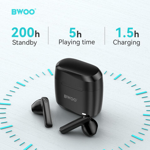 BWOO 2024 Nouveaux Écouteurs TWS True Wireless Stéréo BT 5.3 Personnalisés Étanche Hifi