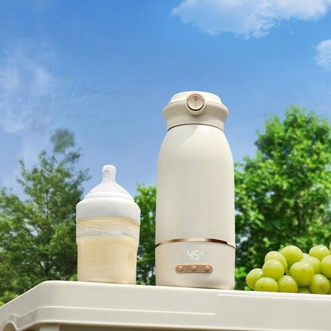 Calentador de Biberones Portátil para Bebé, Calentador de Biberones Inalámbrico para Agua, Calentamiento Rápido y Control Preciso de Temperatura
