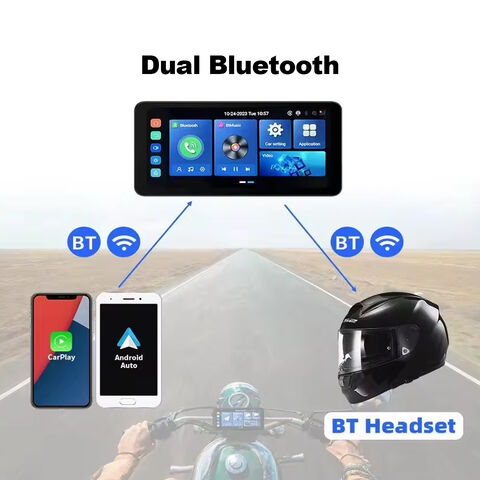 Pantalla Android Impermeable para Motocicleta con Carplay, Suministro del Fabricante, Navegador y Localizadores GPS para Motocicletas