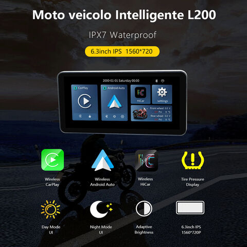 Pantalla Android Impermeable para Motocicleta con Carplay, Suministro del Fabricante, Navegador y Localizadores GPS para Motocicletas