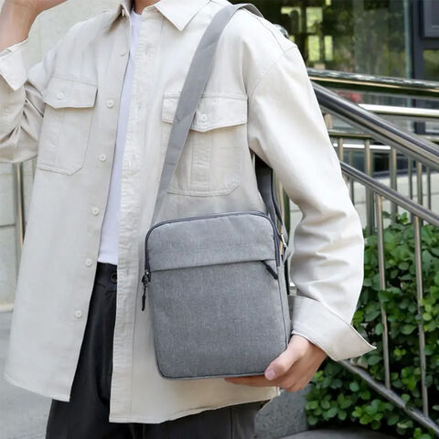 Bolsa de Ombro Transversal Unisexo Casual Simples para Viagens ao Ar Livre, Telemóvel, Negócios, Grande Capacidade, Bolsa Impermeável