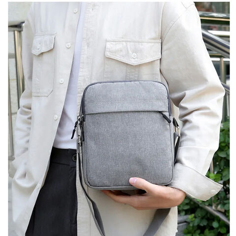 Bolsa de Ombro Transversal Unisexo Casual Simples para Viagens ao Ar Livre, Telemóvel, Negócios, Grande Capacidade, Bolsa Impermeável