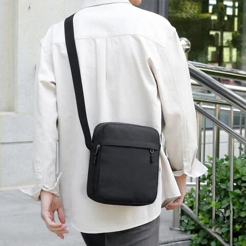 Bolsa de Ombro Transversal Unisexo Casual Simples para Viagens ao Ar Livre, Telemóvel, Negócios, Grande Capacidade, Bolsa Impermeável