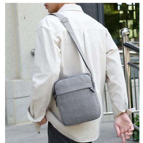 Bolsa de Ombro Transversal Unisexo Casual Simples para Viagens ao Ar Livre, Telemóvel, Negócios, Grande Capacidade, Bolsa Impermeável