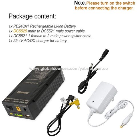 YABO Großhandel 25.9V 3200mAh DC 24V China Backup Mini DC USV Stromversorgung Wiederaufladbare Batterie für Solaranlagen 24V