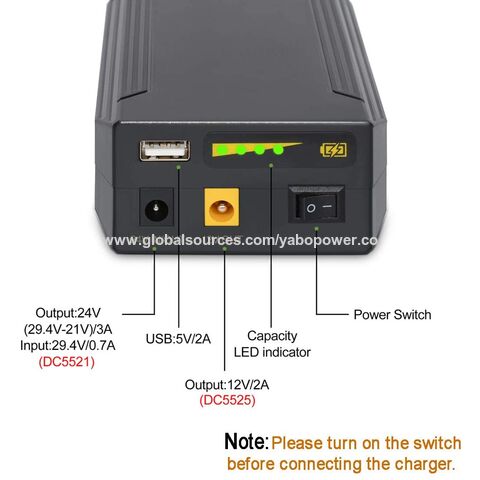 YABO Großhandel 25.9V 3200mAh DC 24V China Backup Mini DC USV Stromversorgung Wiederaufladbare Batterie für Solaranlagen 24V