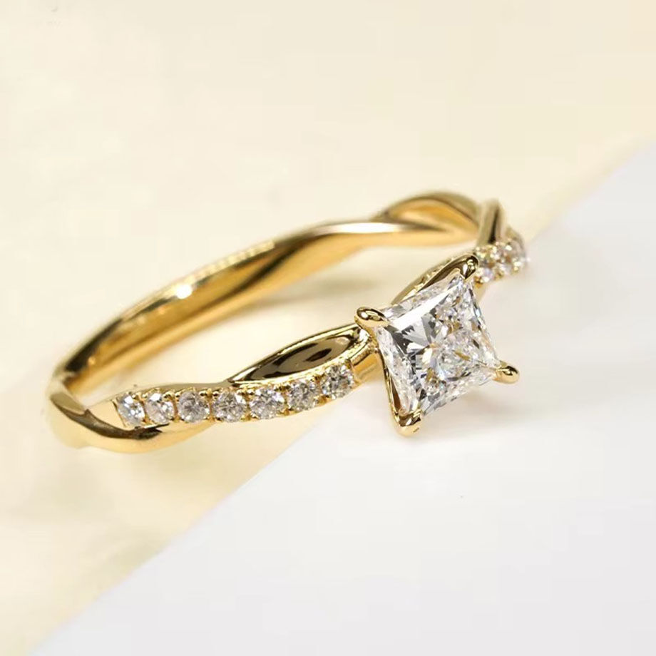 Lab Diamond China Solitaire Diamond Ring 14k 18k Lab Grown Diamond Jewelry Custom ...