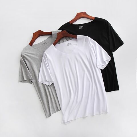 T-shirt de sport pour homme, ultra-respirant, en [fibre de viscose Modal], fin pour l'été, sans coutures, à manches courtes et haute élasticité.