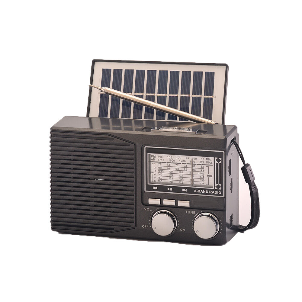 Portable Solar FM/AM/SW Radio Digital Speaker MP3 Player Rechargeable Bluetooth