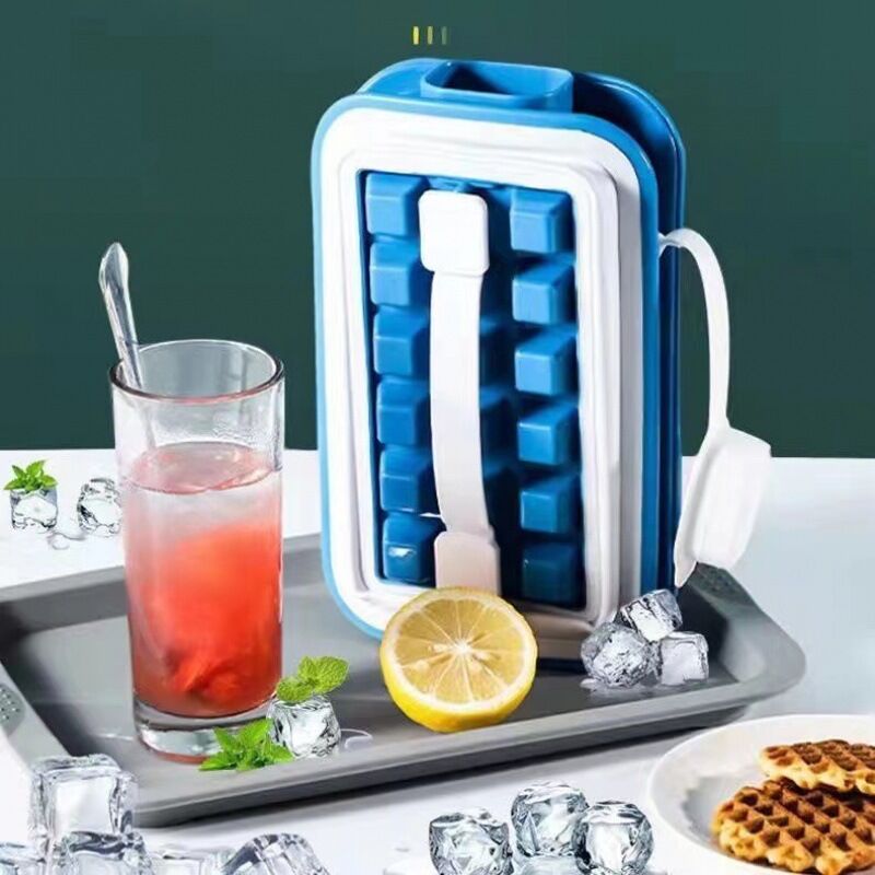 Silicone Ice Cube Mold Reusable Ice Cube Maker Convenient And Fast ...