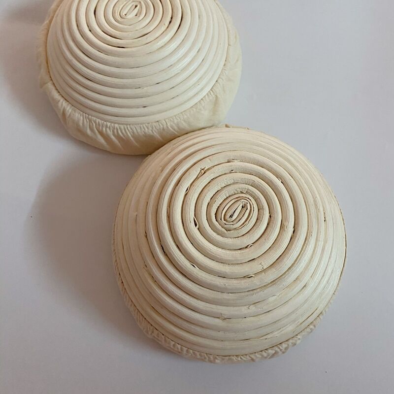 Home Use Round And Oval Bamboo Bread Proofing Basket Kit With Liner, Bamboo Basket