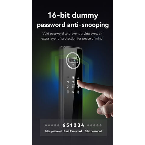 Sinovo نظام الاتصال الداخلي بالفيديو في الوقت الفعلي TUYA WIFI قفل باب ذكي للتعرف على الوجه مع كاميرا رقمية بدون مفتاح