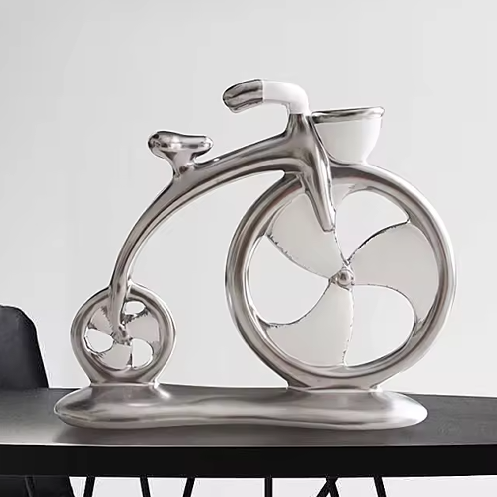 European Temperament Bicycle Shape Art Crafts Gifts Ceramic Porcelain ...