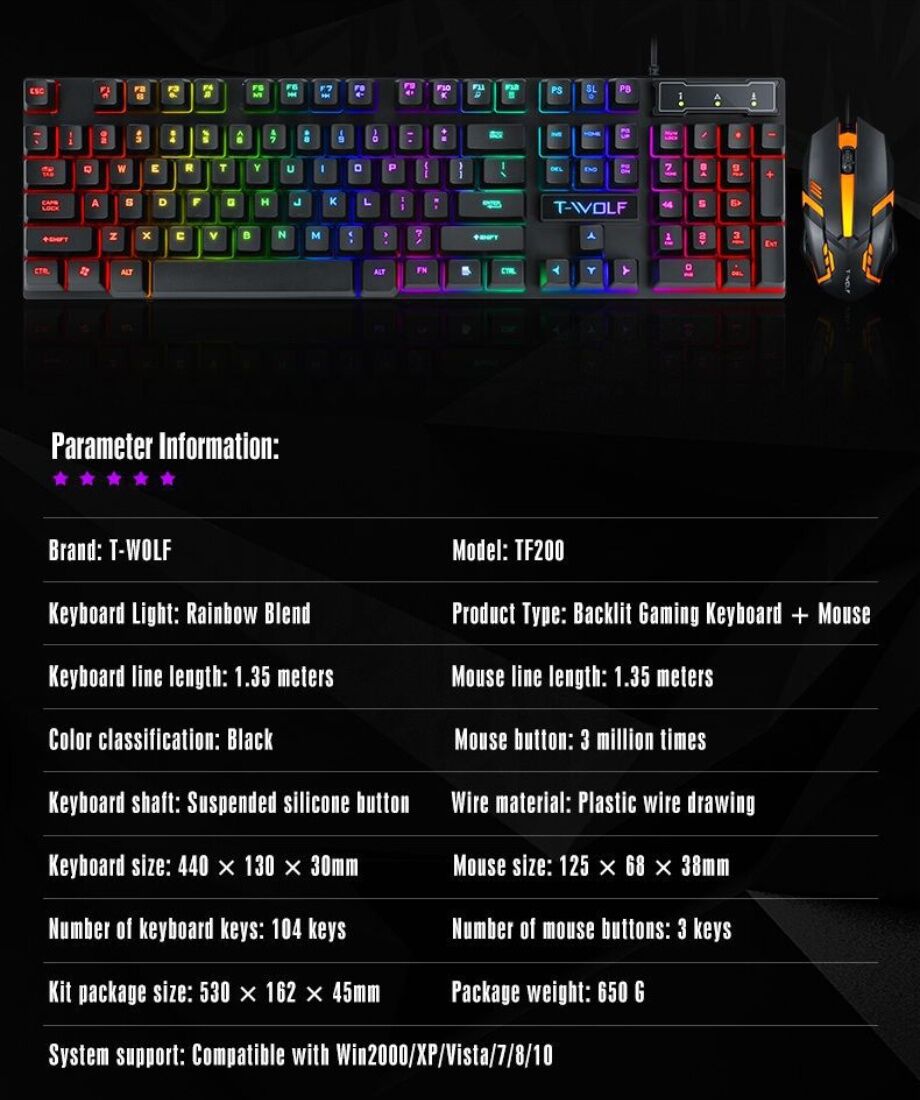 Bulk Buy China Wholesale Wired Usb Keyboard And Mouse Set Game ...