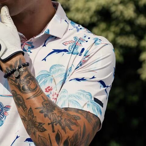 Benutzerdefinierte Tennisbekleidung im Großhandel, Golfbekleidung aus 100% Polyester, OEM Kurzarm Golf Poloshirt