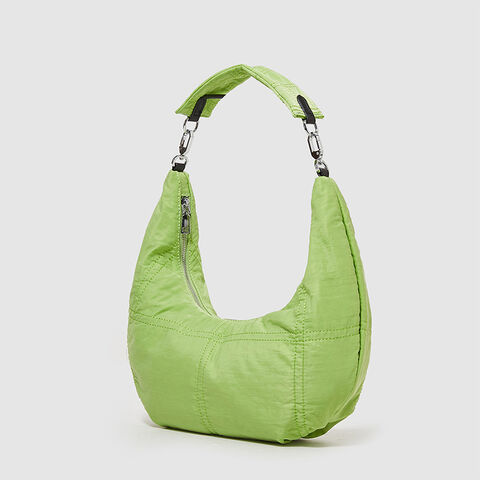 Fornecedor de fábrica Logotipo personalizado da moda em forma de lua Bolsa de ombro de lona de algodão Bolsa hobo Bolsa tiracolo de lona