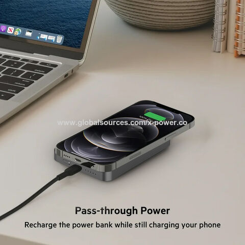 5000mAh Wireless Magsafe Power Bank Magnetische Portable Ladegeräte für iPhone iWatch mit Ständer