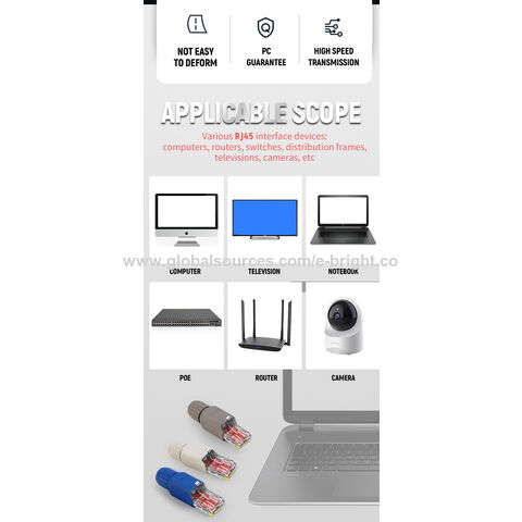 Connecteur CAT6A UTP RJ45, fiche sans outil