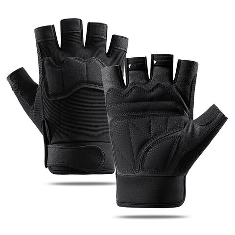 Guantes tácticos militares ajustables de medio dedo para combate al por mayor