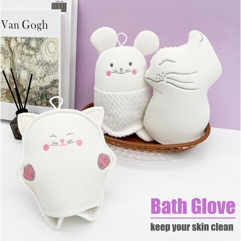 Guante de Baño Exfoliante Personalizado y Económico con Espalda Alta, Toalla, Almohadilla, Manopla para Ducha, Exfoliante Suave para el Cuerpo, Paño para Lavar y Guante para Ducha