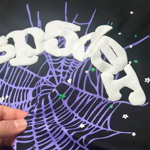 Custom Men's t shirts Sp5der Spider T-shirt fashion Street Wear Clothing Puff Foam Print Pattern Summer Sports Wear Designer