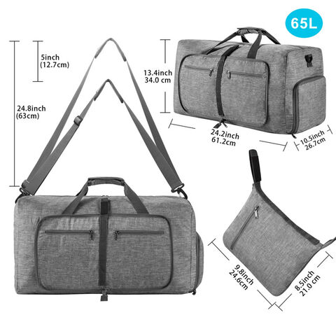 Bolsa de viaje personalizada de gran capacidad, plegable y portátil, impermeable, con compartimento independiente para zapatos.