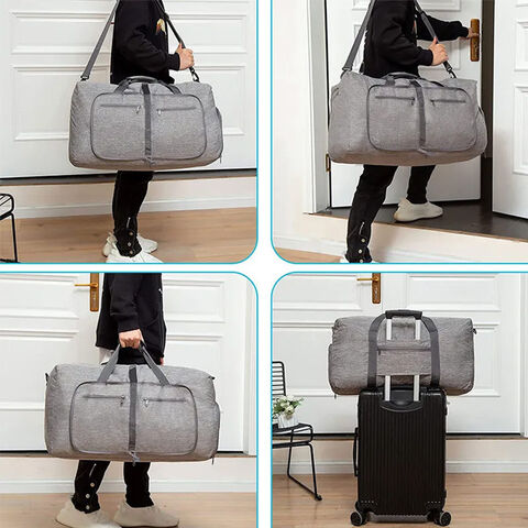 Bolsa de viaje personalizada de gran capacidad, plegable y portátil, impermeable, con compartimento independiente para zapatos.