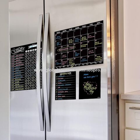 Magnetische Kreidetafel Wochenkalender Trocken Abwischbare Magnetische Aufgabenliste Set Magnetische Schwarze Tafel