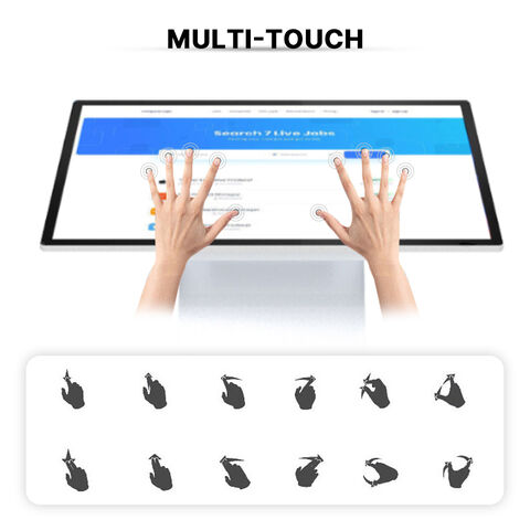 Borne interactive tactile tout-en-un 4K de 43, 50 et 55 pouces, prix de borne libre-service pour centre commercial