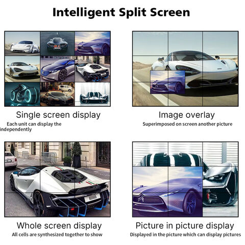 Écran Vidéo LCD d'Intérieur 4K à Lunette Ultra-Étroite, 46-65 pouces, Vente Directe d'Usine et Livraison Rapide